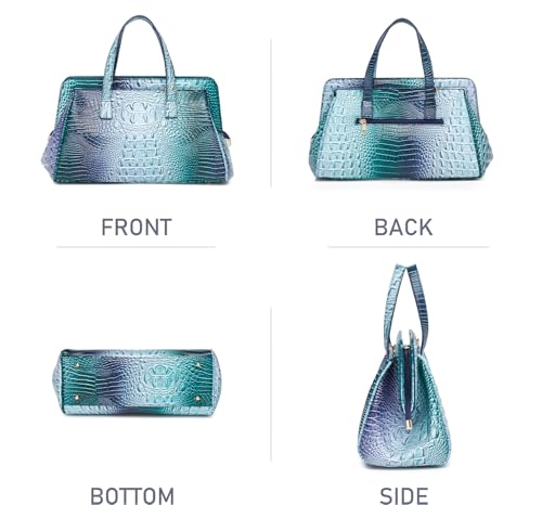 Women Fashion Crocodile Print Handbag Shoulder Satchel Top Handle Crossbody Bag3