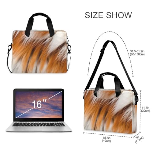 Bolso de hombro para laptop Villus marrón blanco miniatura 3