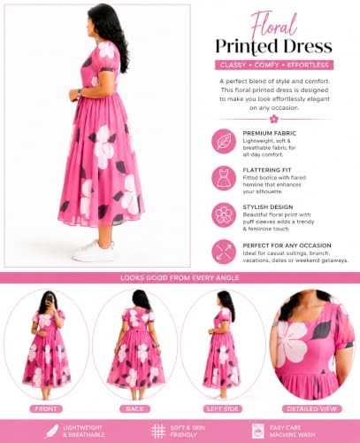 Image of Georgette Maxi Dress for Women & Girls Stylish Long Midi Dress for Casual Party & Fashion Look