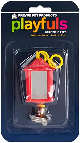 Prevue Hendryx Sound & Movement Birdie Basics Lantern Mirror Bird Toy 60420