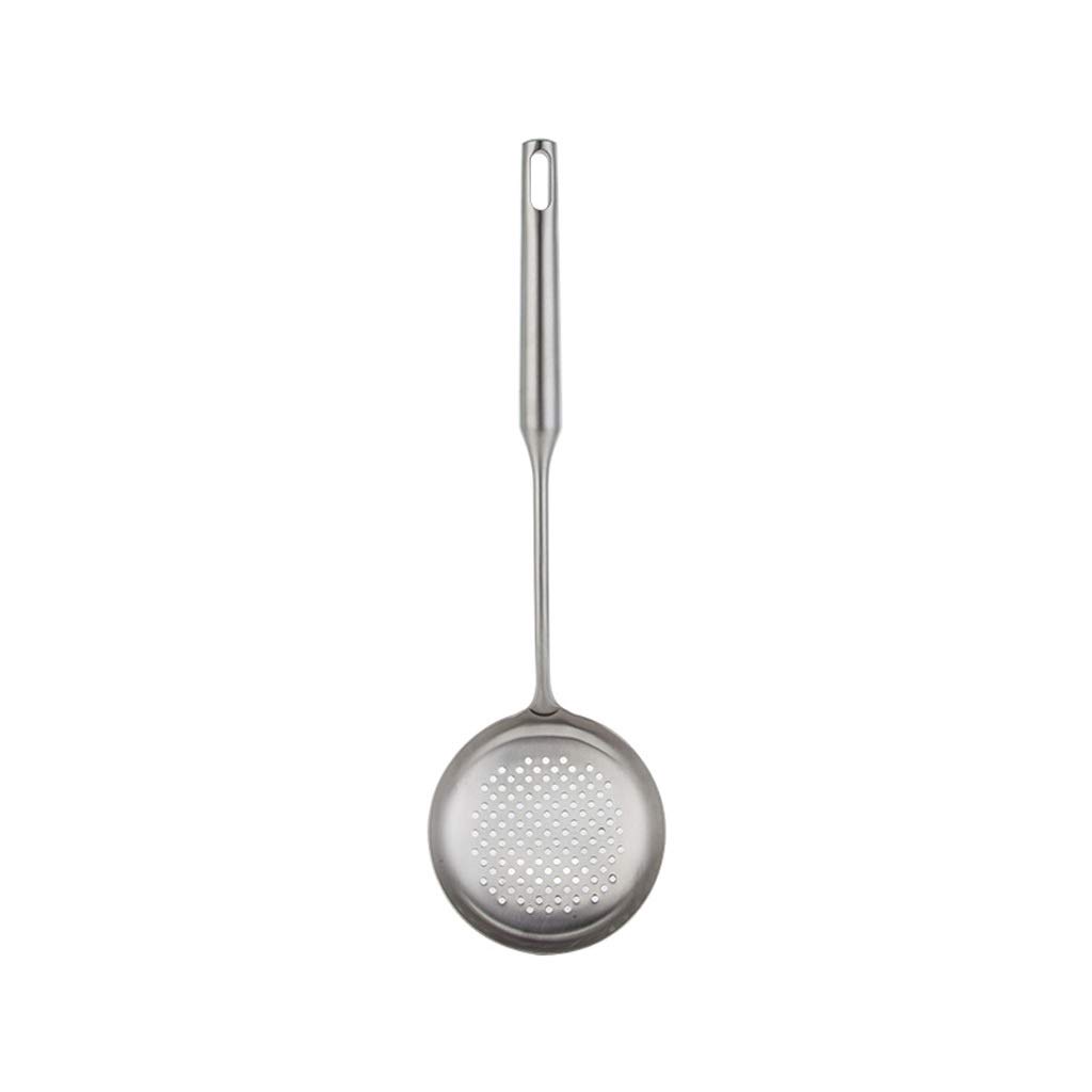 Colador, colador, colador de alimentos de malla de acero inoxidable, cuchara espumadora, cuchara ranurada multiusos con agarre, utensilio de cocina, colador de espumadera de metal, cucharón para coc