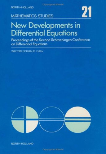 Buy New Developments in Differential Equatio — BookShops.in