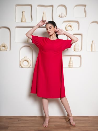 Image of PURVAJA Women's A-line Midi Length Dress (Yuvi-041-045)