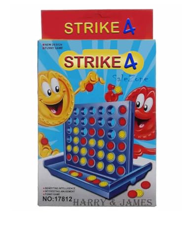 Image of Strike 4 Game, Classic Dis Dropping Game, Board Game for Families, Educational Toy, Family Fun Activity Toy, Strike 4 for Kids,Adults,Boys,Girls,Childrens (2 Players).