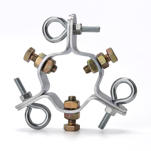 EZ 43-A Heavy Duty 3-Way Down Guy Ring, Adjustable Antenna Mast Mount, 2-1/4 Inch