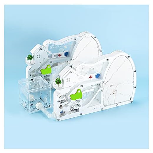 ELNMLHT 2PCS Ant Farm Castle with Connecting Tubes and Forage Box, Sand Ant Colony Observation Kit, Ant Viewing Habitat Science Kit, Educational & Learning Science Kit for Kids, Adults, Student