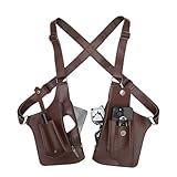 this is useless oumao Sac à bandoulière antivol homme, cuir PU, Marron