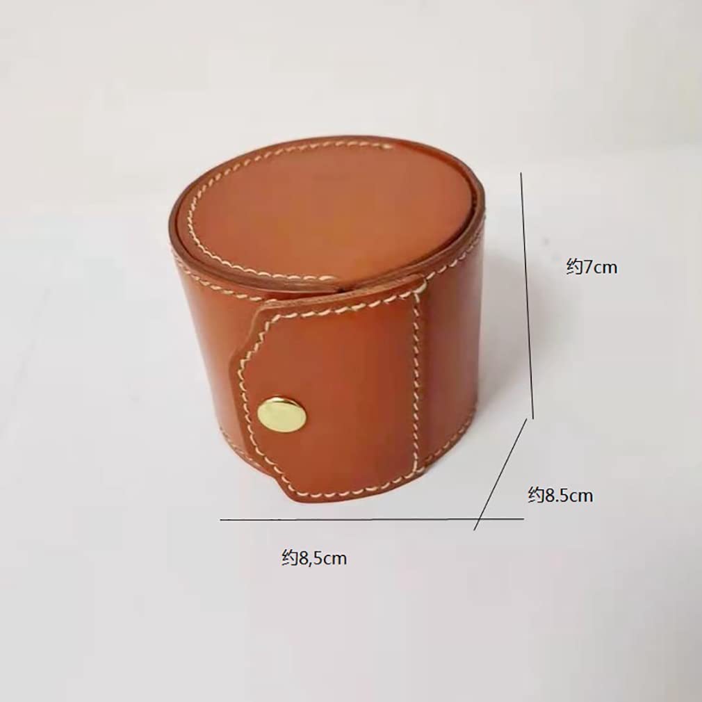 Tragbare Uhrenrolle,Leder Uhrenbox,1schlitz,Uhrenetui Für Herren Und Damen Für Die Reise,Doppeltes Leder Hart Und Langlebig,Leicht,für Aufbewahrung/Geschenk/Jahrestag/Geburtstag-Coffee