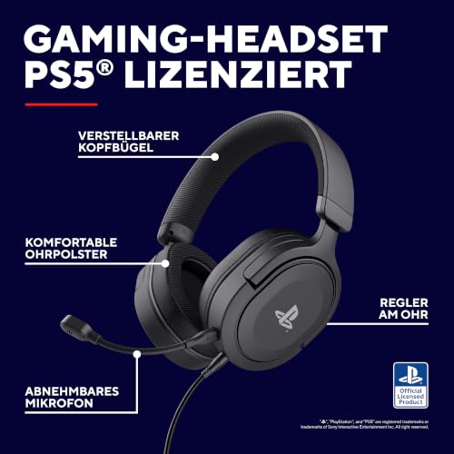 GXTrust Forta PS5 Gaming Headset Lizenziert für PlayStation 5, Schwarz – Ansicht 2