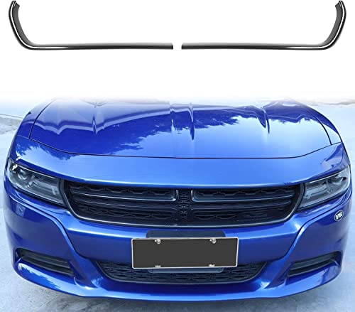 Image of Voodonala for Charger ABS Carbon Fiber Front Grille Inserts for 2015-2020 Dodge Charger, 2pcs