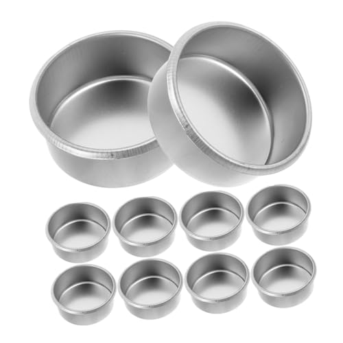 STOBAZA DIY Christmas Decor Metal Candle Cups Empty Holders for Tealight 10 Pack Elegant and Festive