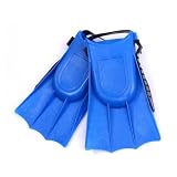Aletas de natación ajustables para niños para esnórquel y buceo, 14-18,5 cm, antideslizantes, cómodas, aletas de PVC para niños y principiantes, azul/amarillo/naranja/verde