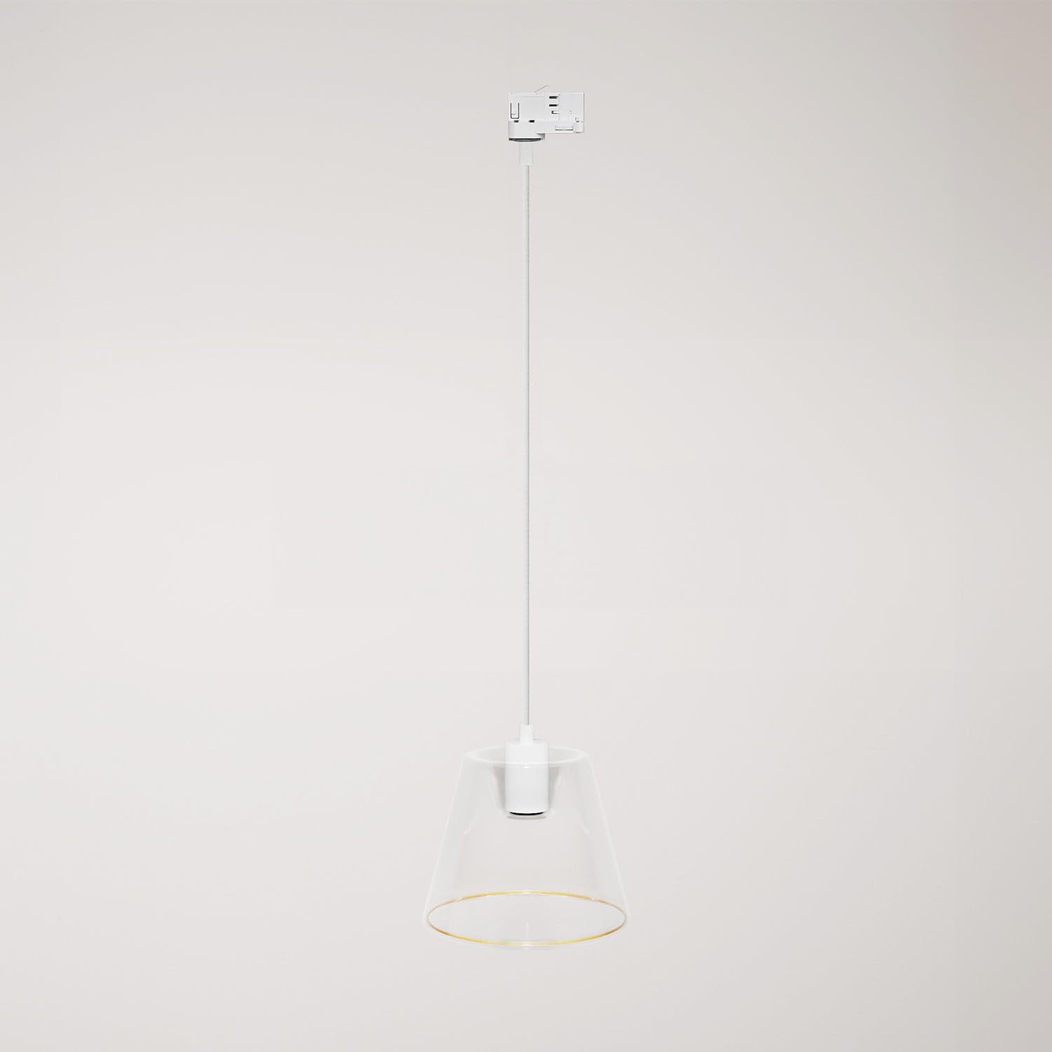 creative cables - Suspension Ghost avec ampoule conique transparente pour rails - Ampoule incluse