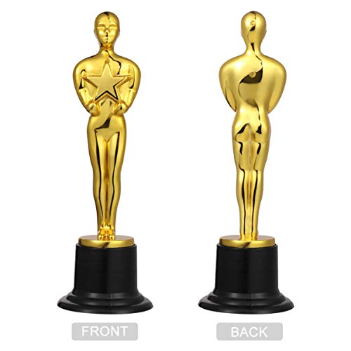 NUOBESTY Troféu de recompensa de plástico de troféu de prêmio dourado para esportes e cerimônias de