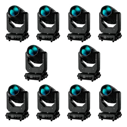 Image of Moving Head Light 280W 10R WZYBUTA LED Beam Stage Lights DJ Lights 17 Gobos 15 Colors DMX512 Prism Rainbow Effect Spotlights Sound Activtaed for Bar Disco Wedding Concert Lighting (10 Pack)