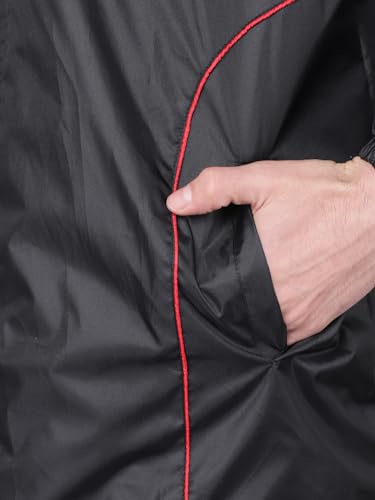 Image of Dollar Rainguard Men's PVC Full Sleeve Solid Reversible Sporty Raincoat Set With Adjustable Hood and Pocket