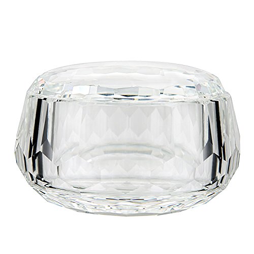 Donoucls Crystal Candy Dish, Nut Bowl with Lid 3" x 4.7" Decorative Crystal Bowl&Jar for Home Wedding Table