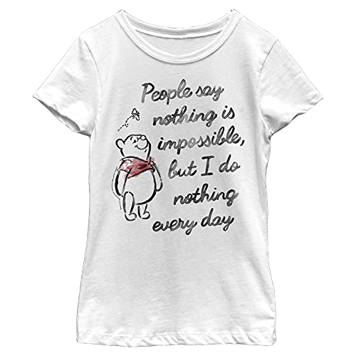 Disney Winnie The Pooh Impossible Girl's Solid Crew Tee
