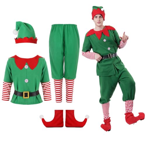 Carnavalife Disfraz Elfo Mujer Hombre Navidad Disfraz Elfo Niña N...