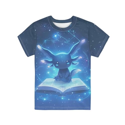 Image of Kids Graphic T-Shirt Boys Girls Novelty Tees Top Short Sleeve Shirts Summer Blouses 3-16