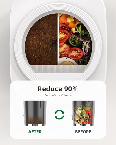 Image of Electric Composter for Kitchen, 4L Large Smart Countertop Compost Bin, Odorless | Auto-Cleaning | Low Noise |Turn Food Waste into Fertilizer Composter, 2026 New Indoor Food Waste Compost Machine