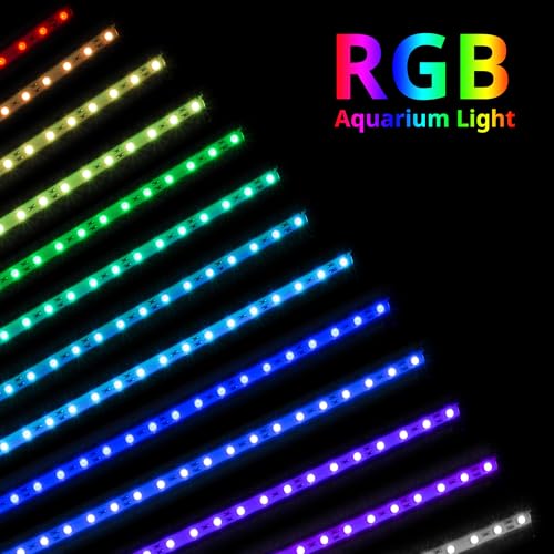 NICREW LED Aquarium Light, 15 Inches Submersible Fish Tank Light, Waterproof Underwater Light with Multicolor Option