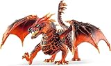 Schleich Eldrador Creatures - 8' Lava Dragon Toy - Movable Wing Action Figure for Boys and Girls - Mythical Creature Figures - Fantasy Beast Figurine - Red Monster Dragon Toys - Kids Ages 7+ | 70138