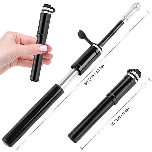 Bomba de bicicleta, Romacci Minibomba de 120 PSI com suporte de montagem se encaixa nas válvulas Pre