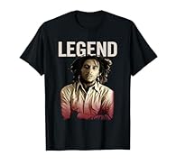 Reggae Music Legend design. Authentic Licensed Bravado Bob Marley Merchandise Legal and Official Bob Marley Merchandise in partnership with Bravado International Group, a Universal Music Group Company; 2022 Lightweight, Classic fit, Double-needle sle...