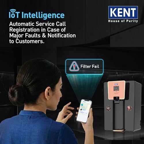 Image of KENT Supreme IoT RO Water Purifier|RO+UF+UV+Alk+Cu+TDS Control+UV In-Tank | IoT Enabled | Alkaline Water with pH 8-9.5 | 8L | 20LP /Hr Ideal For Borewell /Tanker /Municipal Water