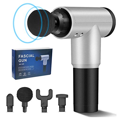 Preisvergleich Produktbild Massage Pistole Elektronische Massagepistole Muskel Entspannen Gerät Handmassagegerät Elektrische Körper Massager Therapie Körper Massage Gun Muskelmassagegerät mit 4 verschiedene Massageköpfe