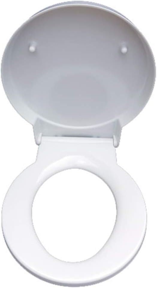 Abattant de toilette circulaire blanc fermeture douce lunette WC ronde soft close