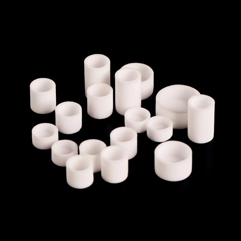 10 crisoles de alúmina con tapa, 99,5% puros | Durable, resistente a altas temperaturas, for uso en laboratorio de análisis térmico(D6xH4mmWith lid)