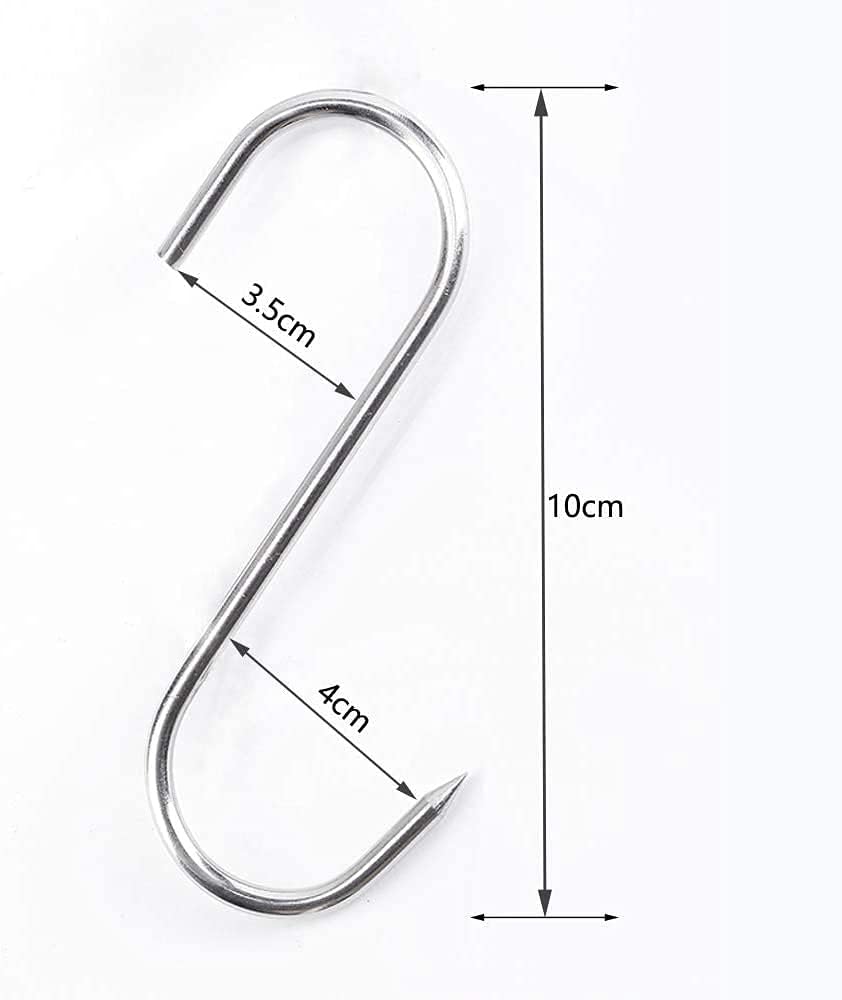 Jewan 10 Pezzi Ganci Da Macellaio, 10cm Ganci A S In Acciaio Inox - Foto 3