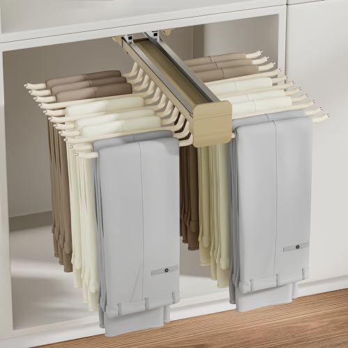 Cintre à pantalons à double rangée extensible avec 22 bras pour dressing