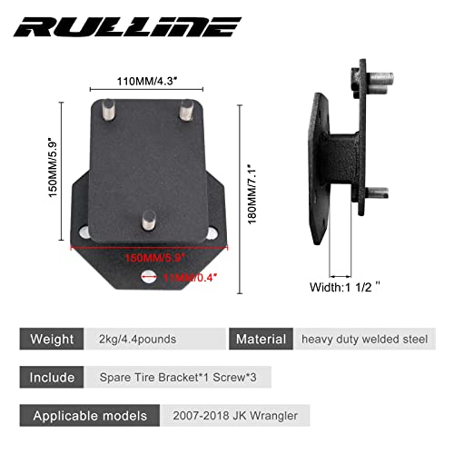 Rulline Spare Tire Relocation Mounting Bracket Spare Tire Bracket For Trailer #TOP1
