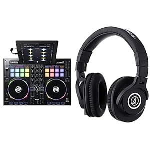 Reloop Beatpad 2 Professioneller 2-Kanal DJ-Controller & Audio-Technica M40x Studio Kopfhörer in Schwarz. Kabelgebunden…