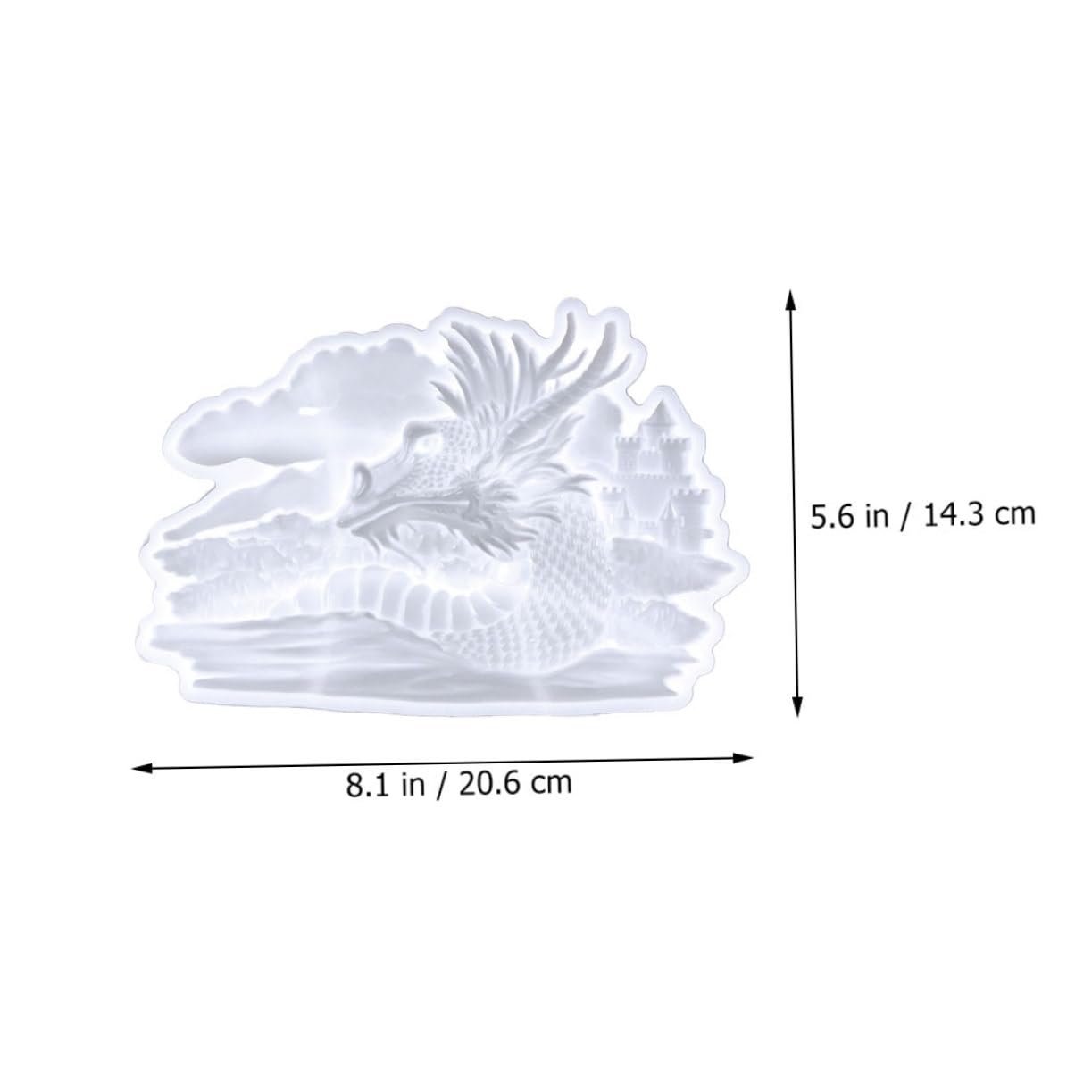 5 Pezzi Stampo in Silicone Flessibile per Drago Resistente e Pratico per Decorazioni Murali Te Modellazione Semi Artigianato
