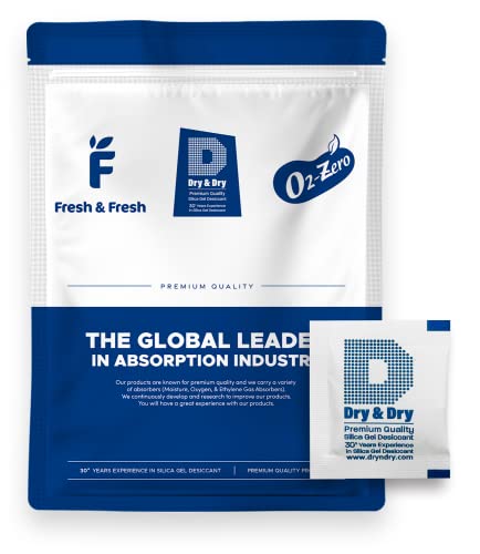 Image of Dry & Dry 3 Gram [1000 Packets] Silica Gel Packets Silica Gel Desiccants, Silica Gel Packs - Rechargeable Moisture Absorbers for Food Storage, Electronics, 3D Filament & Safes