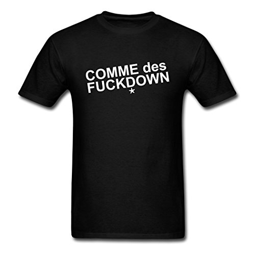 Men's Optimization Comme des Fuckdown -Standard for Black T-Shirts Small