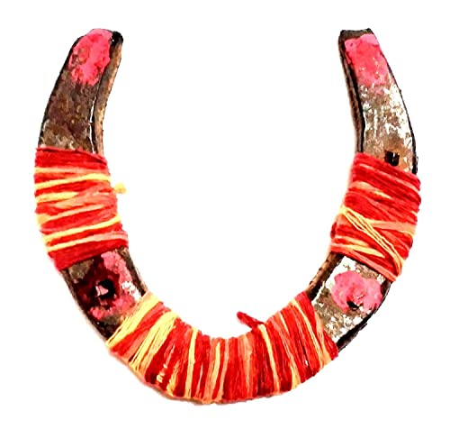 Authentic Horse Shoe Kale Ghode ki Naal | Feng Shui Cast Iron Real for Health Wealth, Good Luck Charm Type Worn Horseshoe, Rustic, Auspicious Lucky Gift for Wall Decorations, Prosperity and Fortune