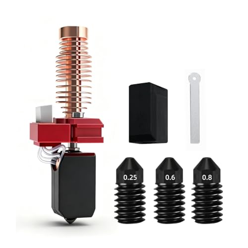 Hotend Kit for Flashforge Adventurer AD5M/Pro 3D Printer Replcement Nozzle Kit Pre Installed 0.4mm with 0.25 0.6 0.8mm Q