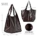 EVEOUT Shoppers para Mujer Grande Vintage Bolsos de Hombro Cuero Suave Retro Bolsos Totes Bolsos de Mano Sencillo Imagen de EVEOUT Shoppers para Mujer Grande Vintage Bolsos de Hombro Cuero Suave Retro Bolsos Totes Bolsos de Mano Sencillo