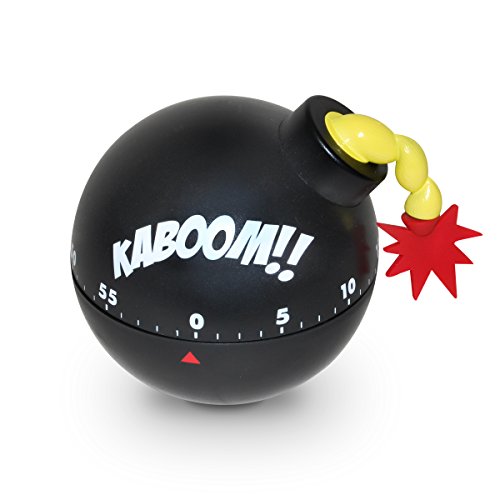 BigMouth Inc Tickin' Time Bomb Kitchen Timer, Black