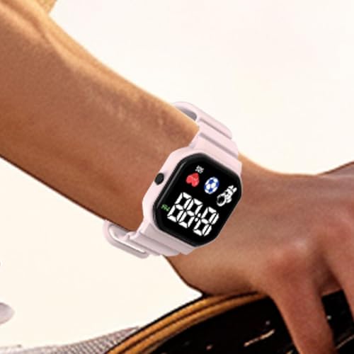 Reloj Deportivo: Reloj Digital, Rastreador De Actividad Física Resistente Al Agua, De Pulsera Deportivo Cómodo | Relojes Deportivos Cómodos Digitales Para Niños, Relojes LED Impermeables, Silico - imagen 3