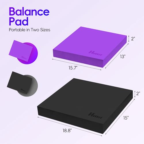 Image of Professional Balance Pad, Nonslip Foam Exercise Balance Pad Cushion for Physical Therapy, Foam Balance Mat for Exercise, Yoga, Fitness, Stability Training and Stretching
