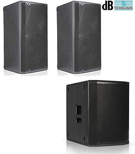  DB Technologies Opera 15 Coppia Cassa attivo 2 vie 1200W Picco + Sub618 Subwoofer Attivo 18 pollici 1200W, Nero