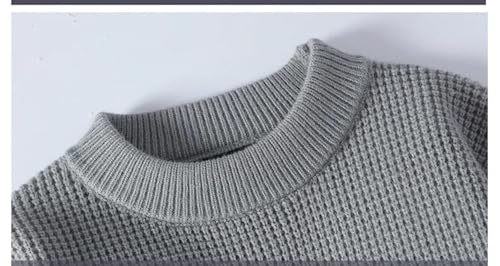 Men's Warm Striped Sweater Loose Fit Casual Winter Pullover Crewneck Knit Sweater4