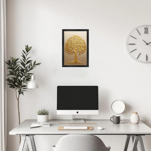 Image of Vastu Kalpavriksha Money Golden Tree Photo Frame, 11x14 inch