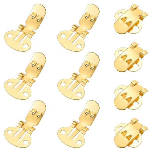 PATIKIL 14mm x 25mm Shoe Clips, 10 Pcs Flat Blank Shoe Clips Shoe Supplies Shoe Embellishments for DIY Crafts Decoration Project Shoes Decoration Gold